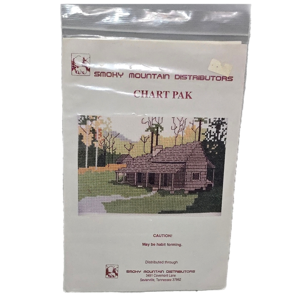 Smoky Mountain Distributors Chartchart Pak Cabin Nature Cross Stitch Chart NEW
